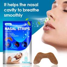 6pcs/Pack Anti-Snoring Nasal Strips, Breathe Better & Sleep Easier - Brown - View 4