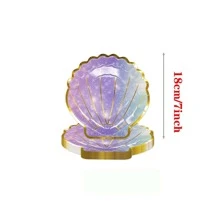 10pcs/20pcs/50pcs Pink And Purple 7inch 9inch Mermaid Plates Seashell Paper Plates Sea Iridescent Mermaid Party Shaped Plates Disposable Holographic Foil Cake Party Supplies For Mermaid Party Birthday Shower Wedding , For Halloween Or Christmas Party - Multicolor - View 12