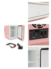 Mini Refrigerator For Cosmetics For Home And Car - 粉色 - 查看 3