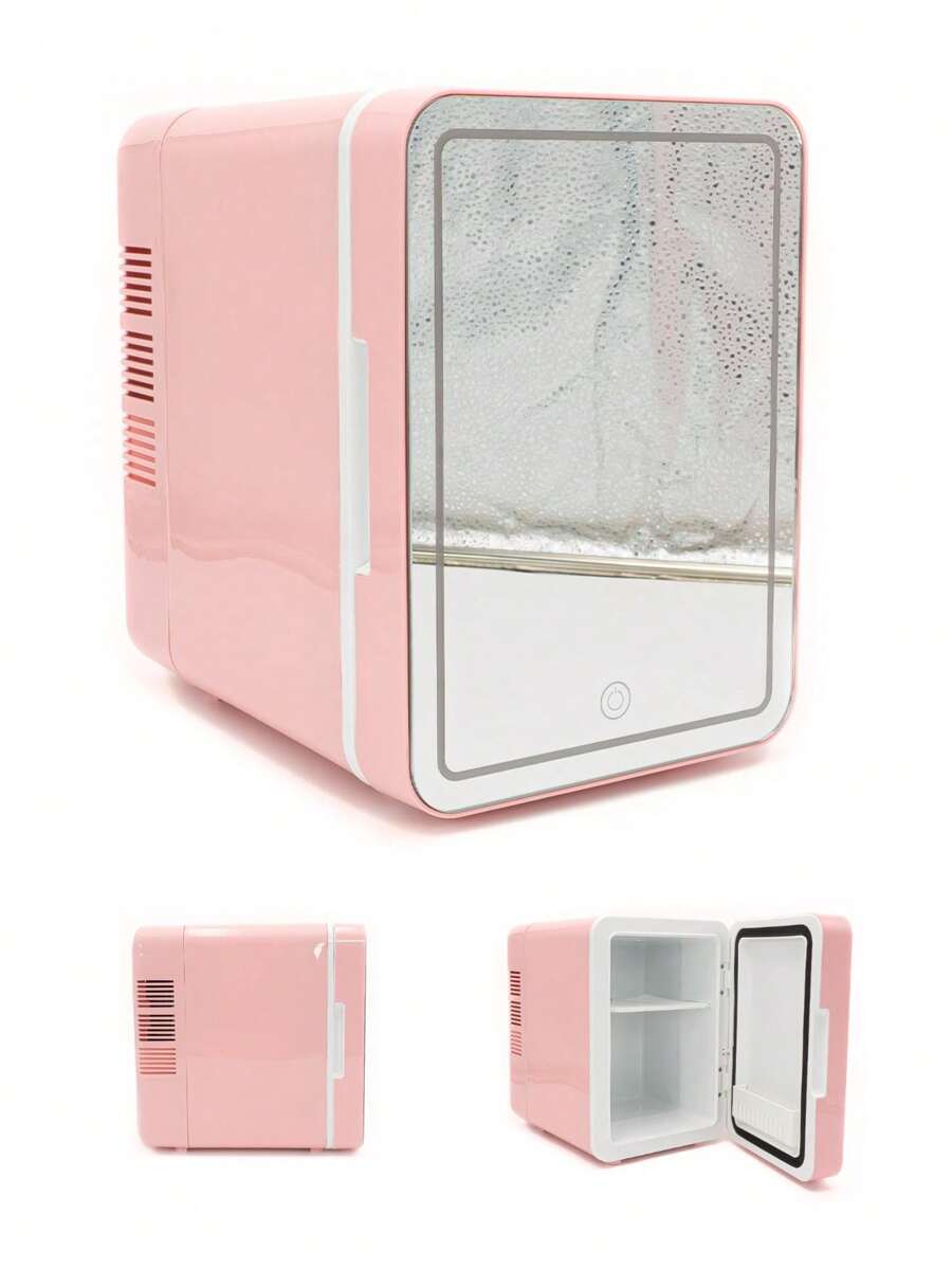 Mini Refrigerator For Cosmetics For Home And Car - 粉色 - 查看 1