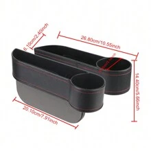 1PC Car Seat Gap Slit Storage Box Organizer Phone Stand Case Bottle Key Holder Leather 4x4 Automobile Accessories Interior Universal