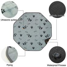 Tapetes Laváveis em Forma de Octógono para Xixi de Cachorro, Tapete Reutilizável de Jogo de Dormir para Gatos, Ajusta-se a Cerca Octogonal de 29", Tapete de Parque de Diversões para Cachorro, Tapete Absorvente e à Prova de Vazamentos para Treinamento de Animais de Estimação, Tapete Antiderrapante para Filhotes, Tapete de Treinamento para Filhotes para Canis, Gaiolas e Casas