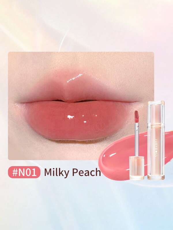 JUDYDOLL 2.4g Ice Tea Watery Gloss Lip Tint, Moisturizing And Non-Fading Lip Gloss For Dates, Travel, School And Daily Use, Great Gift For Friends And Girlfriends, Suitable For Wedding Essentials, Wedding Guest, Bachelorette Party, Natural Schoolgirl Makeup, Sweet Makeup, Blood Color Makeup, Date Makeup