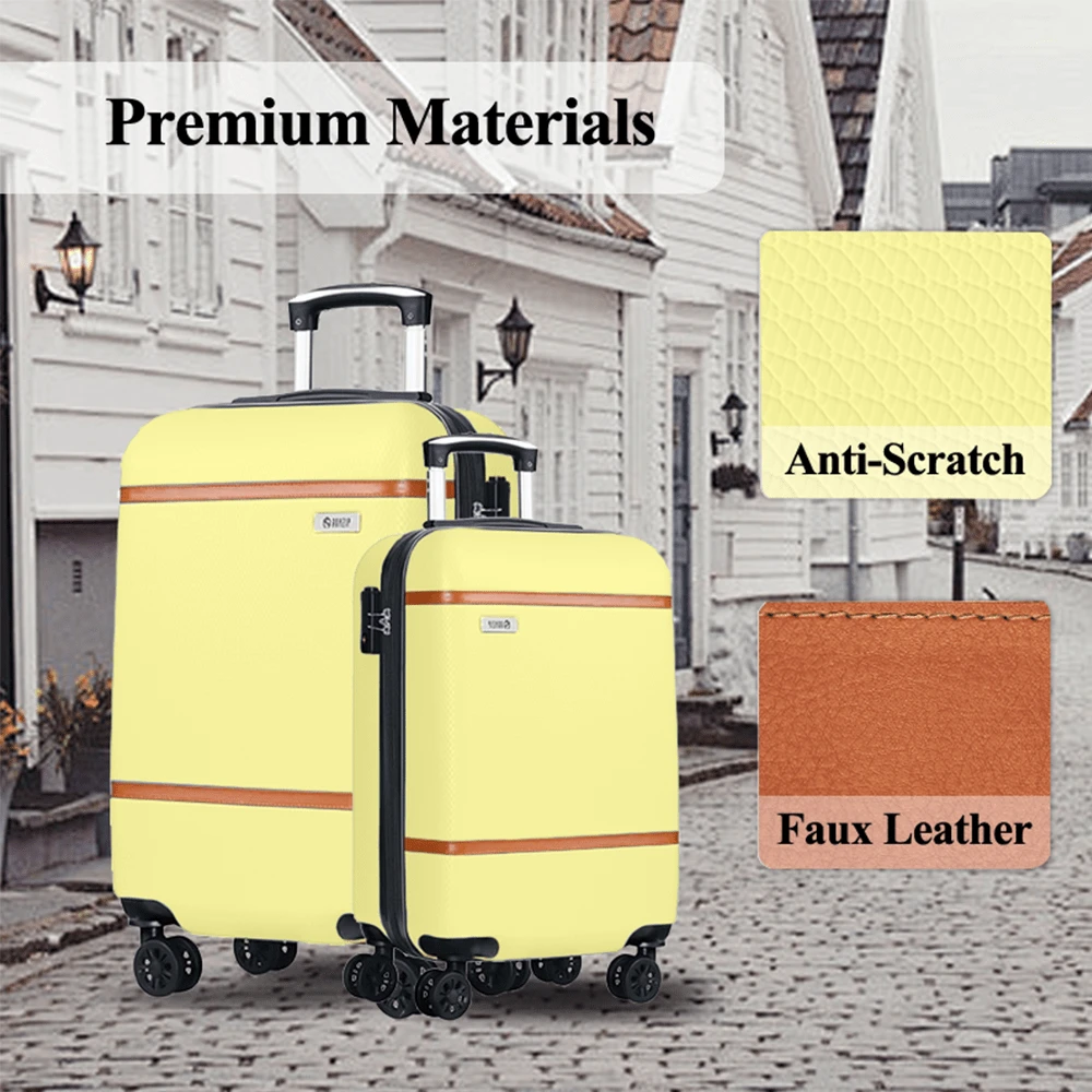 Carry On Luggage Airline Approved TSA Lock ABS+PC Hardside Suitcase