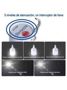 Focos Hogar Portatil Gancho Led Usb Recargables 40w 6piezas - Blanco - Ver 7