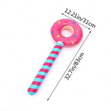 1pc Inflatable Donut, Pool Float Lollipop Decoration, Suitable For Themed Parties, Bachelor Parties, Outdoor Activities - PVC Material, Applicable For All Seasons