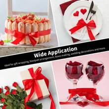 1pc 0.6/1/1.5/2/2.5/4/5cm Ribbon Satin Ribbon Colored Ribbon Silk Ribbon For Wedding Cake Decoration Chair Back Gift Packaging DIY Ribbon,Christmas - Black - View 8