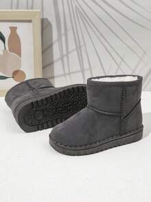 1 par Botas casuales antideslizantes de invierno clásicas para niños para uso en exteriores en invierno - Gris - Ver 3