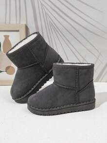 1 par Botas casuales antideslizantes de invierno clásicas para niños para uso en exteriores en invierno - Gris - Ver 4
