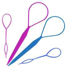 10Pcs Hair Tail Tools, Braid Accessories Ponytail Maker, French Braid Loop For Hair Styling, - Multicolor - View 1