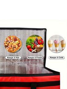 2pcs/Set XXXL Large Black Insulated Food Delivery Bag L23xW14*H15" With Removable Hard Bottom Board For Catering Grocery, Doordash, Picnic