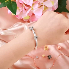 3 pezzi di perline in metallo a forma di cuore e teschio con zirconi micro pavé per la realizzazione fai da te di braccialetti, collane e accessori gioielleria