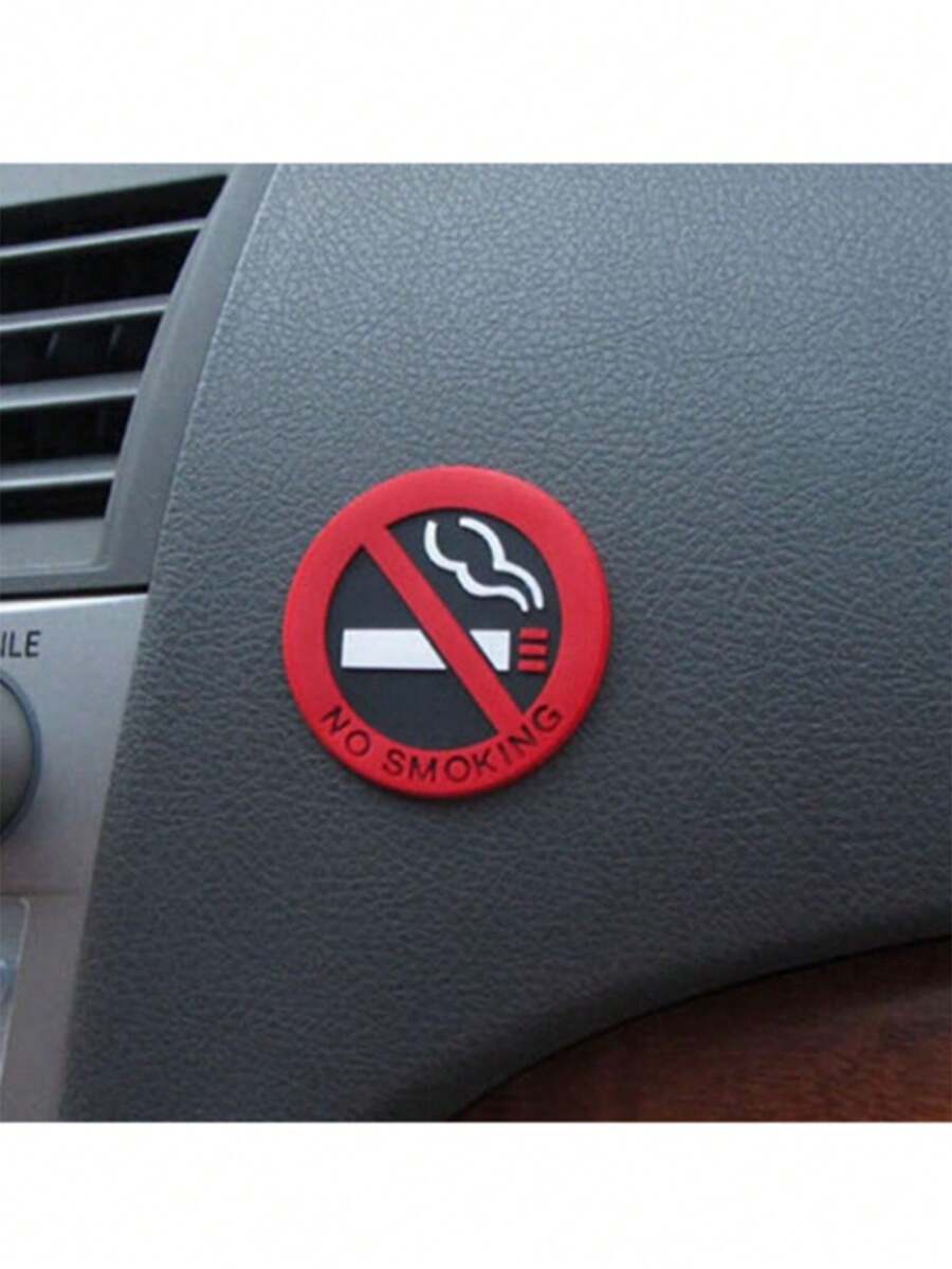 Pegatina de coche personalizada y de moda con advertencia de no fumar - Negro - Ver 1