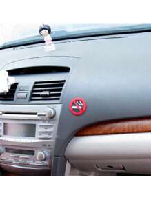 Pegatina de coche personalizada y de moda con advertencia de no fumar - Negro - Ver 4