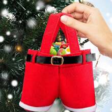5 Stück/1 Stück Weihnachtsdekoration Geschenktüten im Stil von Weihnachtsmannhosen, süße Leckerchen-Tüten für Kinder, perfekt für Hochzeit, Feiertage, Silvester Geschenke