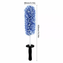 2Pcs Car Wheel Cleaning Brush Washing Clean Tool Tire Alloy Soft Bristle Cleaner - Blue - View 8