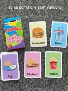 Montessori Early Education Flash Cards - Help Children Learn Body Parts And Fruit Parts, Improve Cognitive Ability, Educational Toys, Suitable For Preschool Children (Some Parts Randomly Sent). Applicable For School, Students, Stationery, Learning Supplies, Flash Cards, Montessori Education. - Multicolor - View 10