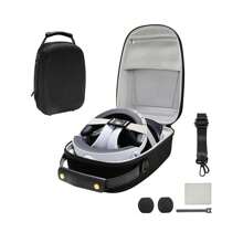 VR2 Hard Shell Carrying Case, Playstation VR2 Travel Storage Bag With Shoulder Strap, Fits PSVR2 Headset &Sense Controller Accessories, Gift For Lens Protector|Lens Cloth|Cable Management Strap