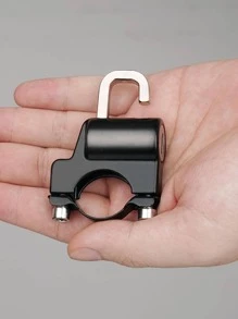 1pc Motorcycle/Electric Scooter Anti-Theft Helmet Lock, Multifunctional Hanging Hook - Black - View 5