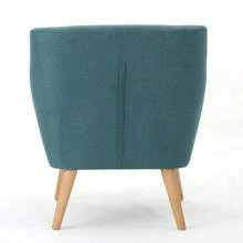 Outdoor Chair, Mid-Century Fabric Outdoor Chair, Dark Teal