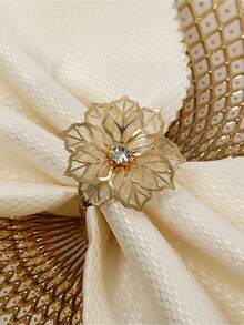 6pcs/Set Delicate Flower Napkin Rings - Premium Decorative Holders For Festive Gatherings - Perfect Accent For Birthday, Farmhouse, Wedding, Thanksgiving, Easter, Banquet & Buffet Table SettingsFor Home Kitchen Bedroom Living Room Dining Room, Home Decoration Accessories, Decorative Box,Women Wedding Gift,Summer Travel Holiday Festival Must-Have - Multicolor - View 3