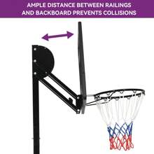 Adjustable Height 3.4-8.5 Ft Basketball Hoop, Basketball Hoop Outdoor, Basketball Hoop Goal System For Youth/Adults In Backyard/Driveway, Portable Outdoor W/ Weight Bag RED