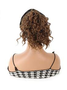 10 Inch One-Piece Drawstring Short Curly Wavy Ponytail Hair Extensions, Synthetic Clip-In Hair Extensions, Elegant Natural Appearance, Suitable For Daily Wear, Ponytail Wig - Multicolor - View 13