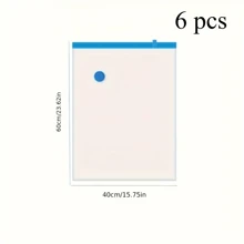 6pcs Space-Saving Vacuum Storage Bags With Hand Pump - Reusable, Portable, And Airtight Containers For Organizing Blankets, Bedding, Clothes, Quilts, And Duvets - Ideal For Home Storage, Travel, And Closet Organization Decorations Decor Festival Decor Room Decor Home Decor Bed Room Decor Dress Pants Shoes Jeans Boots Skirt Bedroom, Organizer, Home Storage, White T Shirt Women, Black Pants Women, Ladies Winter Clothes, Dress, - Multicolor - View 8