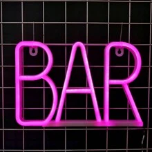 1 pieza Letrero de neón decorativo de pared para bar, luz LED con pilas o alimentación USB con diseño de jarra de cerveza, copa de cóctel, jarra de cerveza, letrero de neón de bar para habitación, dormitorio, decoración de bar