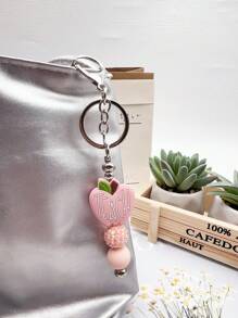 1 pieza Llavero con forma de manzana elegante con cuentas de strass, Bolígrafo con cuentas de strass con forma de manzana, Regalo del Día del Maestro para maestros, Accesorio para coche, Dije para bolso, Escolar, Lindo, Gótico, Y2K, Cordón para tarjeta de identificación, Accesorio para coche, Dije para bolso - Multicolor - Ver 7