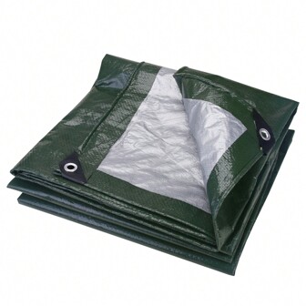 Dekzeil Waterdicht Heavy Duty 3m X 4m, 3m X 3m, 2m X 3m 105GSM Tarp Sheet Cover met versterkte doorvoertules, multifunctioneel voor gebruik buitenshuis Groen