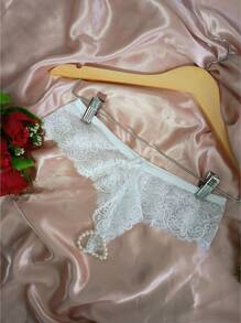 Thai Panties Ring In Pearls With Elasticity Sexy Lingerie Honeymoon Bride - 白色 - 查看 1