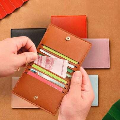 1Pc Card Bag Slim And Compact Bank ID Card Case Driver's License Wallet Simple And Anti Demagnetization Card Holder Wallet Business Card Holder Credit Card Holder Women For Women Wallet Mini Wallet Purse Wallet Card Wallet