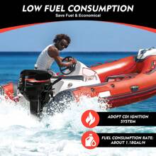 Heavy Duty 2 Stroke 12HP Outboard Motor Boat Engine Boat Parts CDI System 169CC - Black - View 7