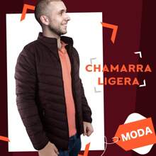 Chamarra Capitonada Caballero - Rojo violeta - Ver 3