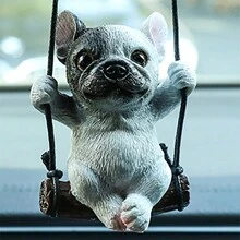 1 chiếc gương chiếu hậu ABS hình chú chó dễ thương, phụ kiện thú cưng đáng yêu cho xe hơi, mặt dây chuyền trang trí xe hơi, phụ kiện trang trí nội thất xe hơi - mặt dây chuyền gương chiếu hậu bulldog - Xem 12