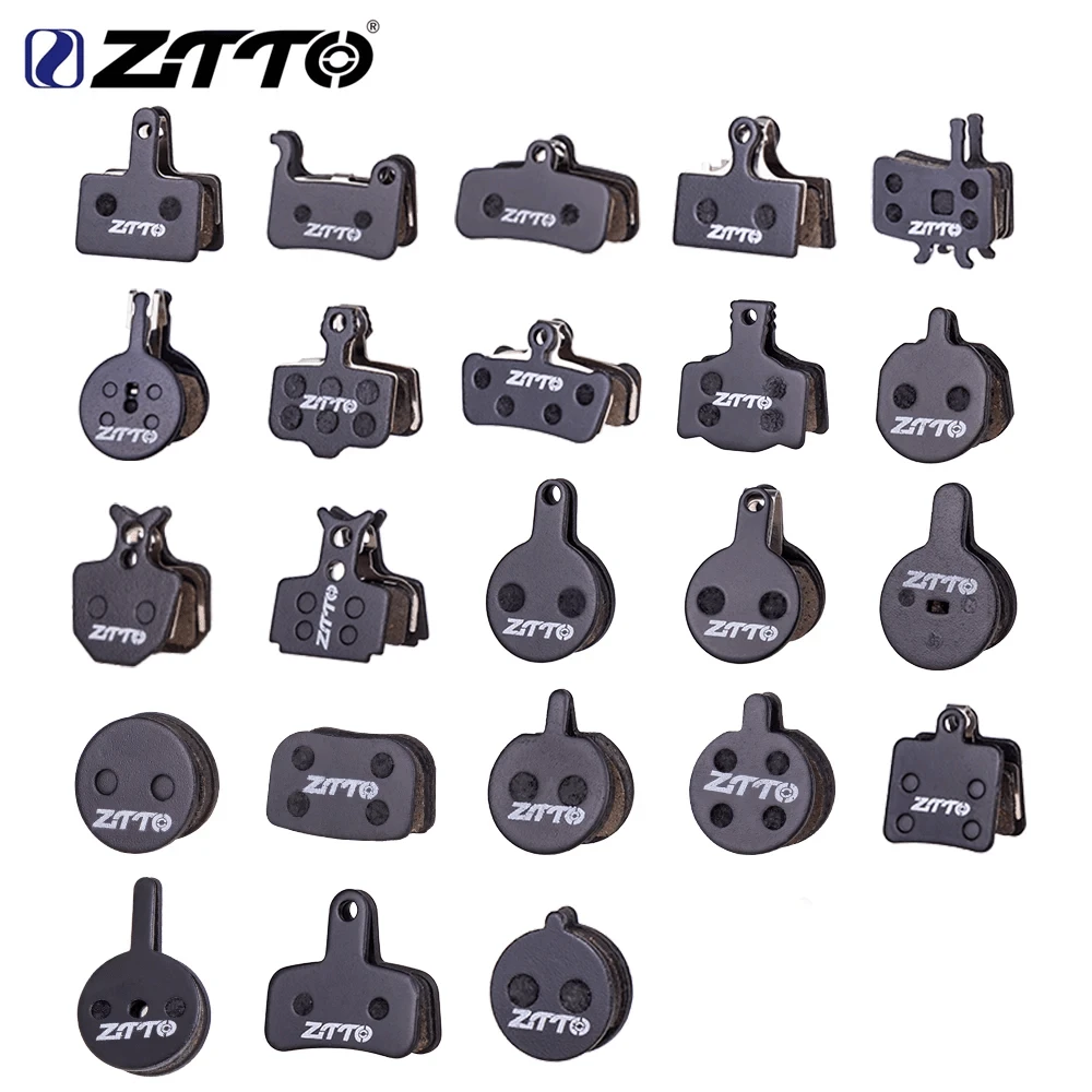 ZTTO Mountain Bike MTB Semi-Metal & Resin Quiet Brake Pads, Universal For M6000, Rival M6100, Apex Mt200, Guide Code, Force G03A Disc Brakes - Black - View 1