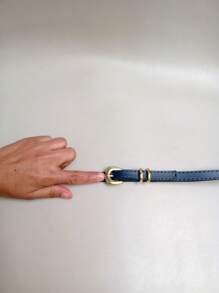 Thin Women's Belt Width 1CM - 藏蓝色 - 查看 3