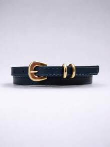 Thin Women's Belt Width 1CM - 藏蓝色 - 查看 1