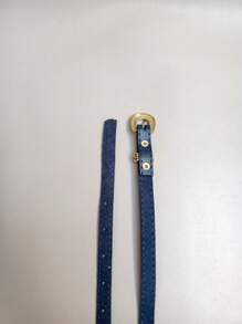Thin Women's Belt Width 1CM - 藏蓝色 - 查看 5