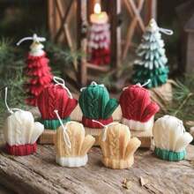 1 Peça de Molde de Silicone de Luva de Natal, Vela de Suéter, Decoração de Vela de Natal Feita à Mão, Decoração de Atmosfera de Feriado, Molde de Gesso, Resina, Cimento, Adequado para Presente de Natal, Festa, Aniversário, Casamento