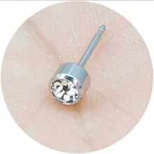 6 perechi de cercei din oțel placat cu aur pentru piercing la ureche, piatră de naștere, CZ, cercei, cercei, bijuterii pentru corp pentru cartilajul tragus