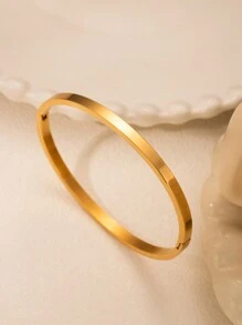 18K金极简四色手链，4毫米宽不锈钢情侣奢华手链，男女皆宜，精美礼品 - 星星 - 查看 4
