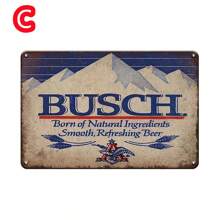 1 件 Show Me Your Busch 啤酒金属标牌 - 复古厨房墙壁艺术，适用于酒吧、咖啡厅、酒馆、客厅 8x12 英寸 - 彩色 - 查看 10