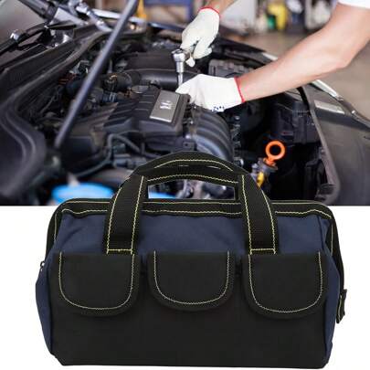 多機能ツールバッグ 1680Dの防水耐摩耗性オックスフォードクロス 電気技師バッグ 耐摩耗性 厚手 ポータブルツールストレージバッグ