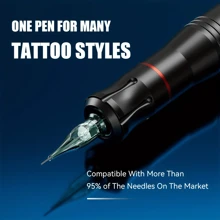 Neebol Rotary Tattoo Pen Kit, Wireless Tattoo Machine With Screen Display, 1500mAh Battery Supply, Tattoo Kit Full Set, 10 Cartridge Needles, 35ml Ink, Tattoo Supplies, Complete Tattoo Gun Machine For Beginners And Tattoo Artists, Holiday Gifts Christmas Gifts New Year Gifts For Girlfriend And Boyfriend - 黑色 - 查看 3