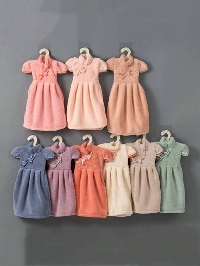 1pc Coral Fleece Kitchen Towel, Super Soft And Absorbent For Bathroom And Kitchen Cleaning