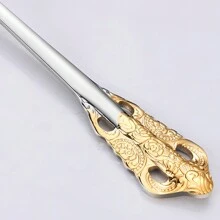 3pcs Personalized Stainless Steel Flatware Set With Vintage Embossed Pattern, Great For Family And Friend Gathering Gift Christmas Gift