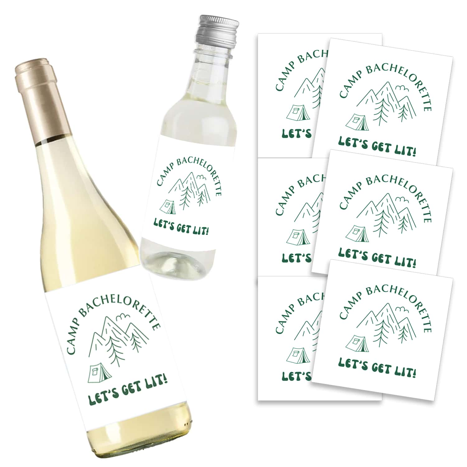 Camp Bach Alkohol-Etiketten, Junggesellenabschiedsparty Gastgeschenk Aufkleber, Junggesellinnenabschied Schnapsflasche Etiketten, Camping Party Dekorationen, Letzter Weg vor dem Schleier, Set mit 10 Junggesellenabschied Tequila Etiketten, Sommer Geburtstags Geschenke, Hochzeit, Strand, Schule Zurück, Schulbedarf, Raumdekor