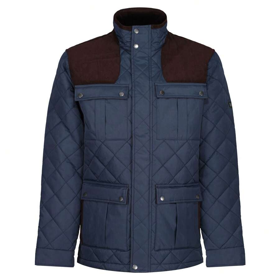 Regatta Mens Padbury Quilted Jacket (Navy) - Navy Blue - View 1